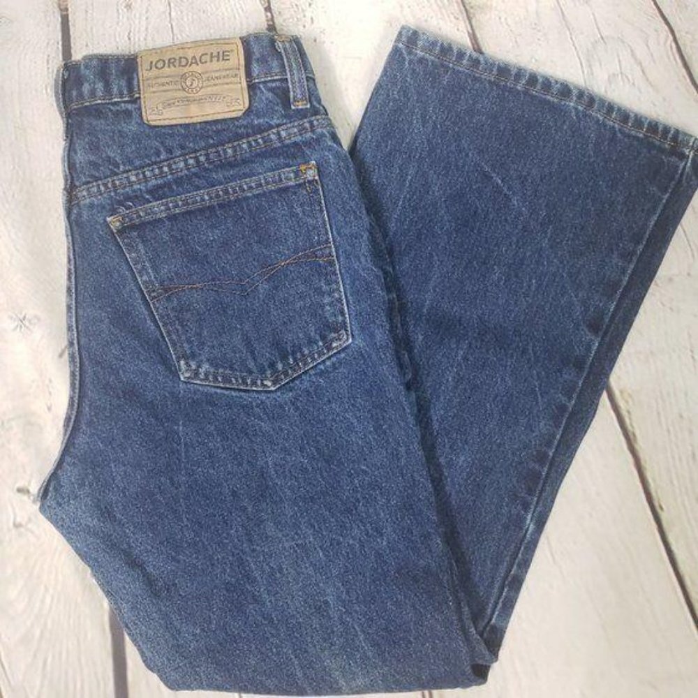 JORDACHE Vintage Mom Jeans High Rise Relaxed Fit Straight Leg Dark Wash14 - Picture 2 of 6